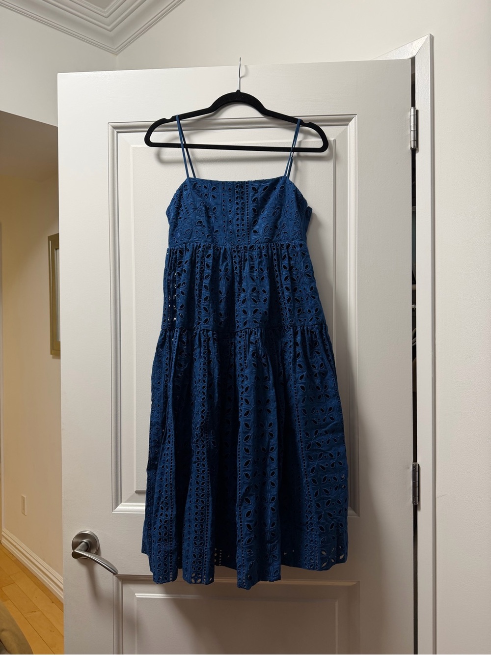 J. Crew Blue Eyelet Dress Size 2